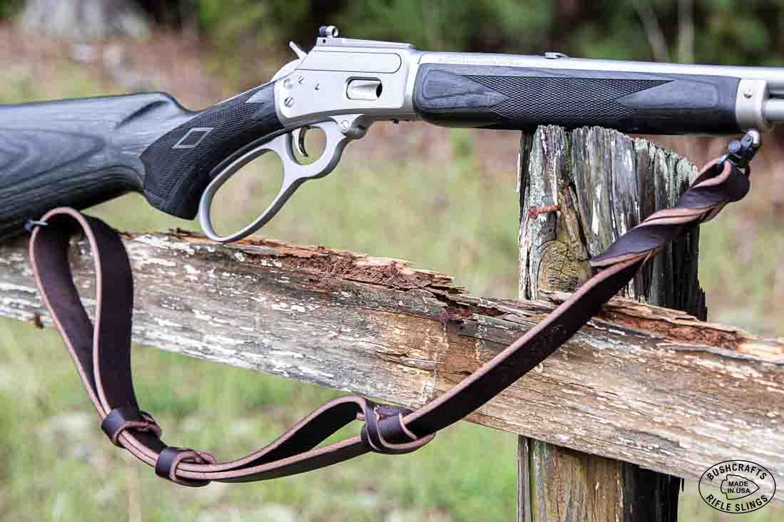 Bushcrafts Original True Latigo All-Leather Rifle Sling | All-Leather Keepers