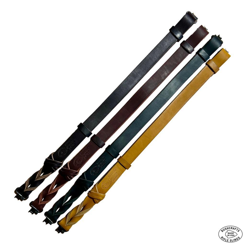 Bushcrafts Original True Latigo All-Leather Rifle Sling | All-Leather Keepers