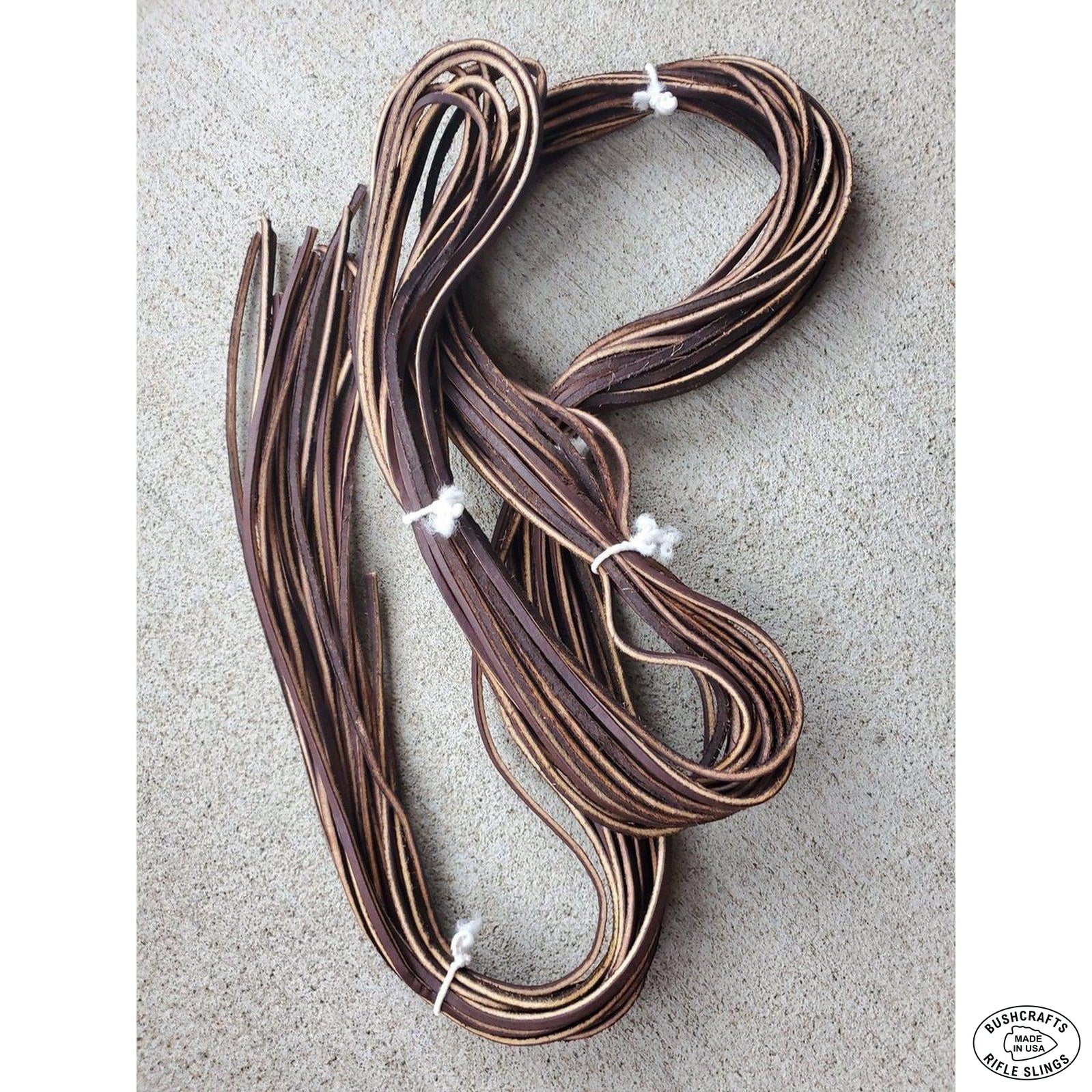 Alum Tanned Leather Laces - Sierra Dark Brown, 1/8” x 72”